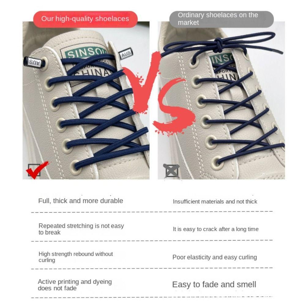 Colorful Shoelace Buckle Creative Quick Shoe Lace Portable Free Tie Shoelaces  Unisex