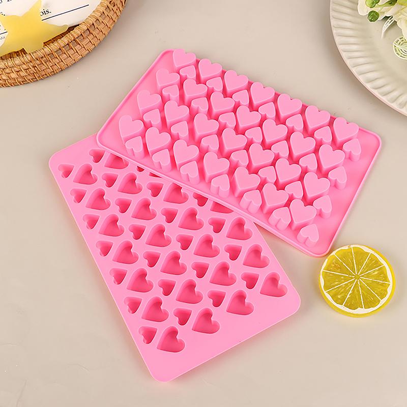 Silikonová forma ve tvaru srdce s 56 dutinami, tácek na kostky ledu, diy čokoládová fondánová forma, 3D pečivo, želé sušenky, pečení, zdobení dortů, nástroje