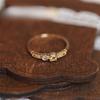 Sea salt lemon tea Japanese exquisite citrine zircon ring light luxury versatile open ring