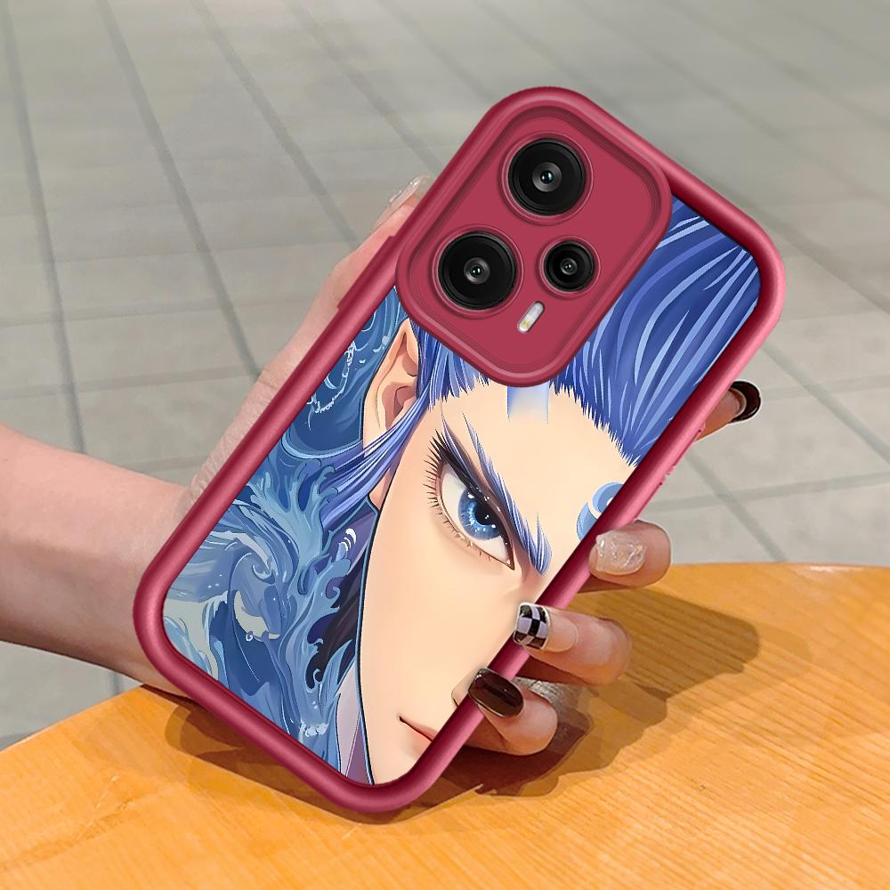Mäkký silikónový štvorcový rebrík so vzorom tlače Púzdro telefónu s úplným krytom na fotoaparát Gumené puzdro odolné voči nárazom pre Xiaomi Redmi