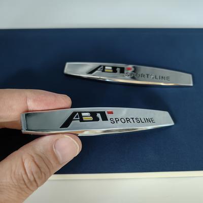 2Pcs ABT Car Logo Decals for Decorating The Rear Trunk And Sides of Your Vehicle Featuring a 3D Chrome End