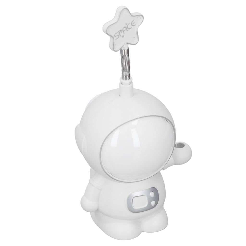 LED Schreibtischlampe 2 Beleuchtungsmodi Augenschutz USB-Aufladung Astronaut Nachtlicht mit Bleistiftspitzer für Heimschreibtisch