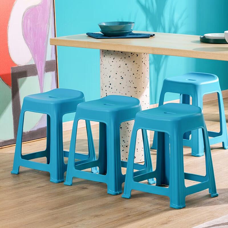 CHAHUA Plastic Anti-slip Shell High Stools (4-Pack)