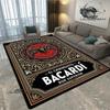 Tappeto stampato con logo Bacardi Tappeto antiscivolo Tappeti da esterno Tappeto per area Tappeto decorativo per camera da letto Tappeto per camera da letto Regalo di compleanno
