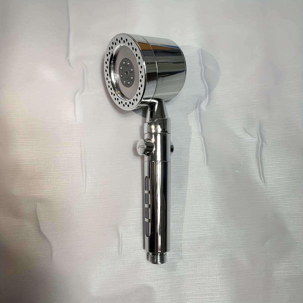 1pc 5-Mode Shower Head - ABS Handheld with Filter | One-Touch Control & Ergonomic Grip, Bathroom Essentials for Family Use