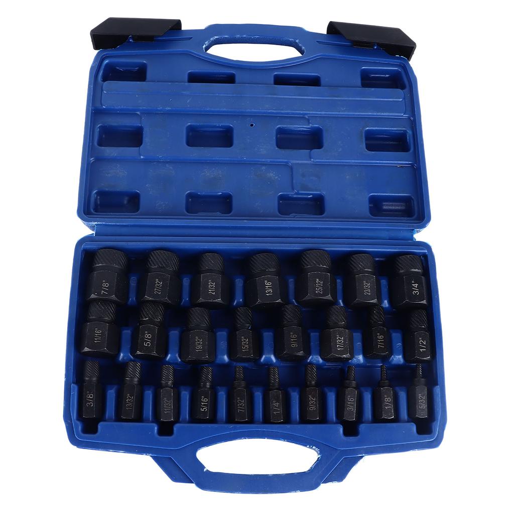 25Pcs Screw Extractor Set Alloy Steel Multifunctional Manual Broken Screw Remover Tool for Repair Maintenance
