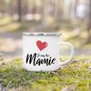 Super Papy Mamie Print Enamel Mug Creative Coffee Cups Drinks Water Milk Cup Enamel Mug Home Drinkware Gifts for Grandma Grandpa