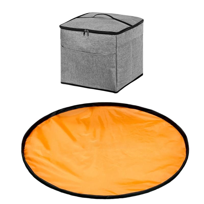 

Портативная сумка-пенал для хранения игрушек с игровым ковриком, большое пространство, складная, для детей, развивающие игрушки, развивает ответственность 1