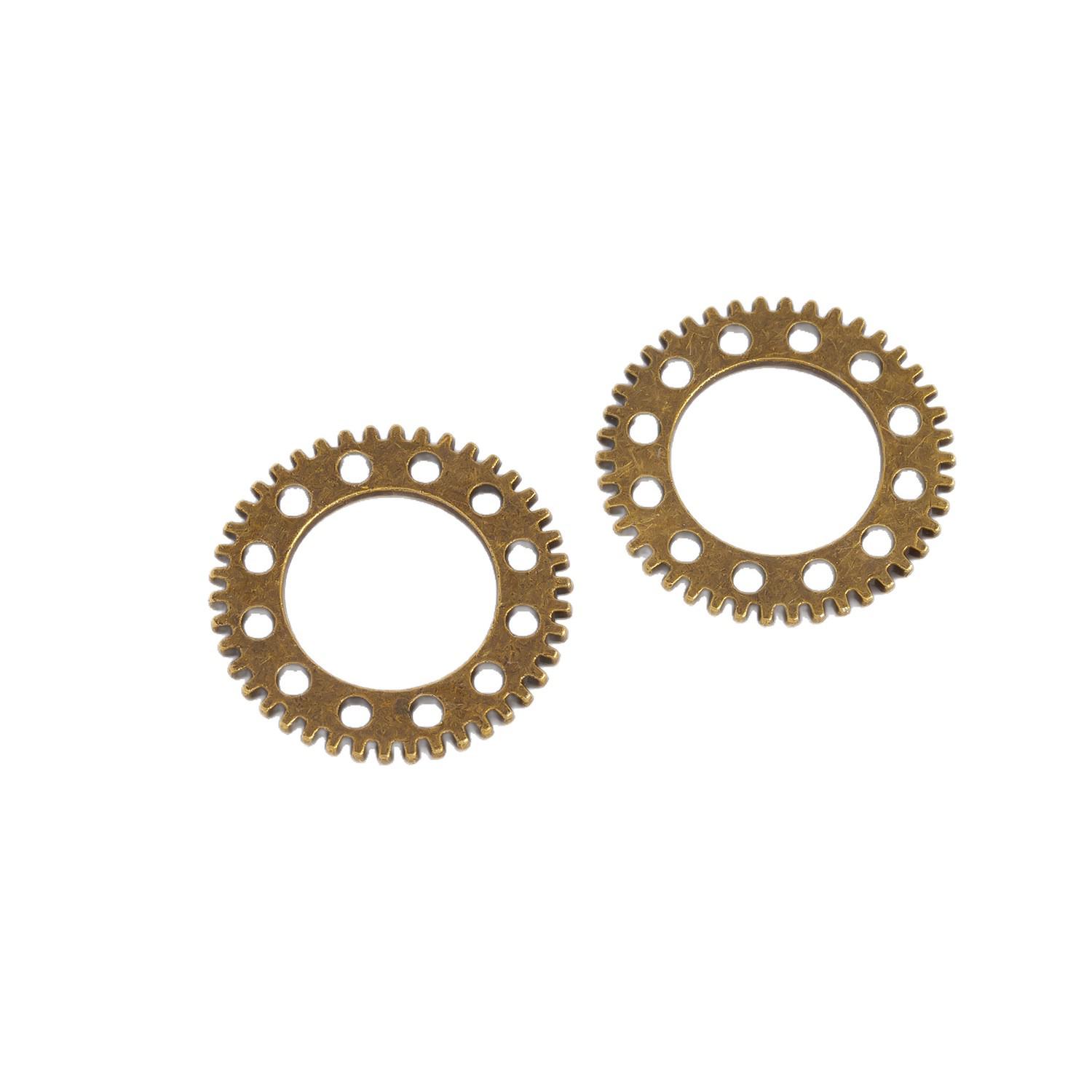 

Retro Zinc Alloy Mechanical Punk Gear Jewelry, 25x25mm, DIY Accessories Antique Silver