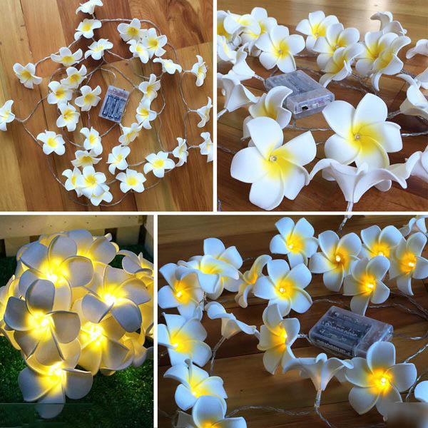 Artificial Flowers for Decoration Led String Lights Bedroom Home Decor Battery Operated Fairy Lights for Wedding Party
