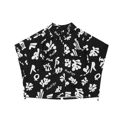 X The Met Collaboration Heritage Woven Fashion Casual Loose Shirt Women Shirts F11W338405F-ZA