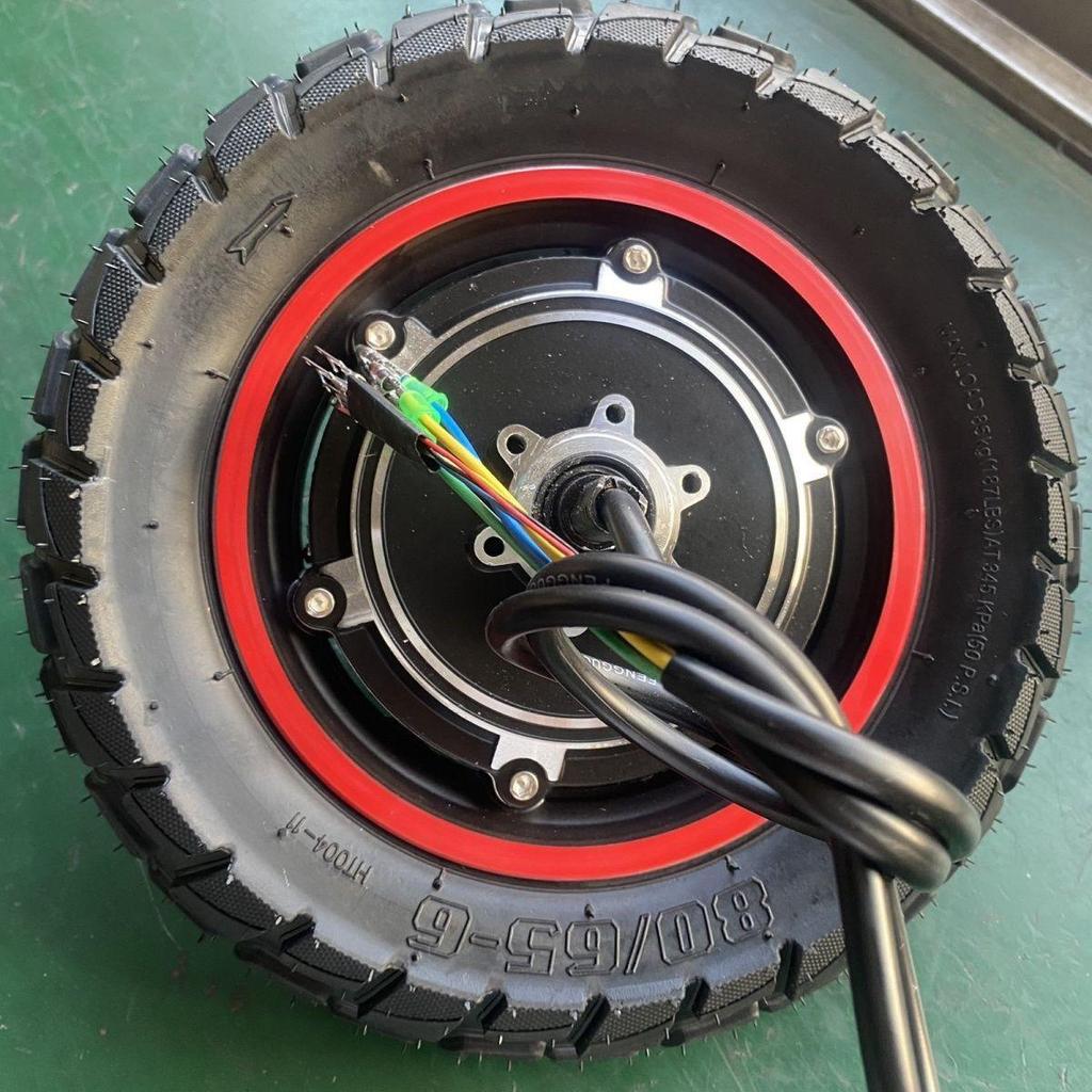 10" Electric Scooter Rear Wheel Hub Motor with Disc Brake, 36V/48V Motor & Driver for E-Scooters.