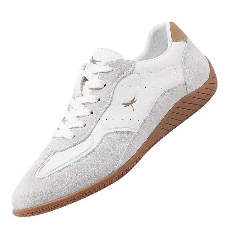 Red Dragonfly Men's Genuine Leather Retro German Trainers - 2026 Spring Collection, Wear-Resistant, Versatile, Casual Sneakers.