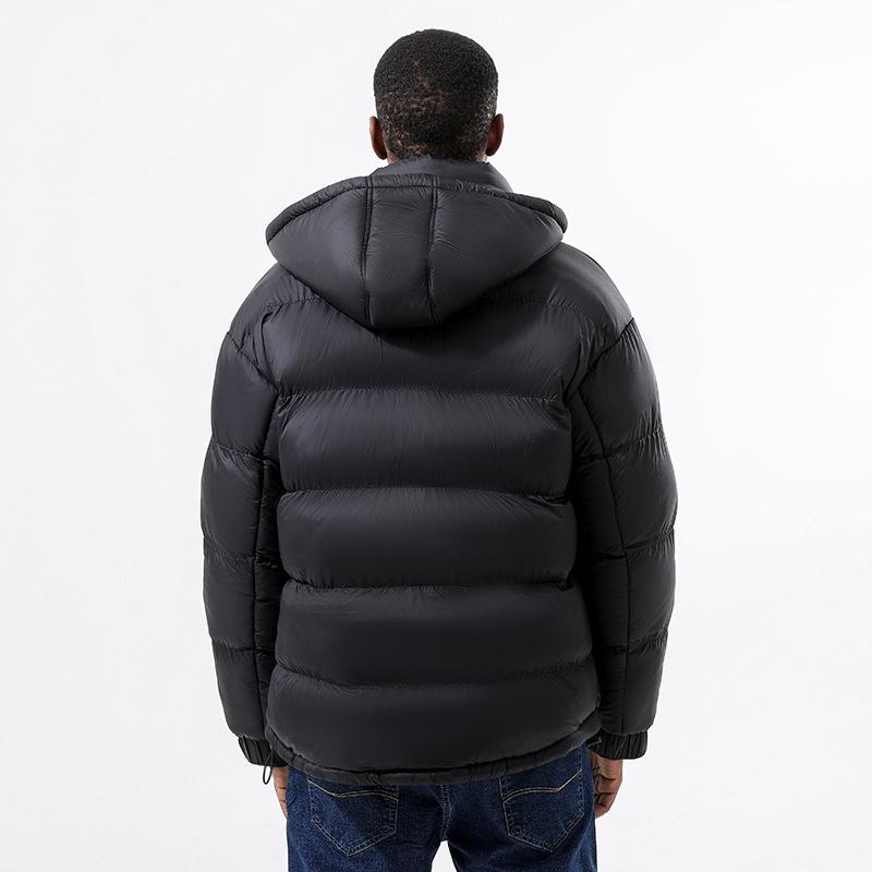 New winter padded clothes men's casual warm padded clothes piled and thickened multi-bag removable hat padded jacket