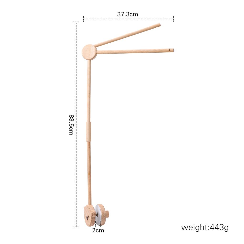 Baby Wooden Bracket Bed Bell 0 6 Months Toy Bracket Accessories Hanging Bracket Soft Mobile On The Bed Baby Room Decoration Crib