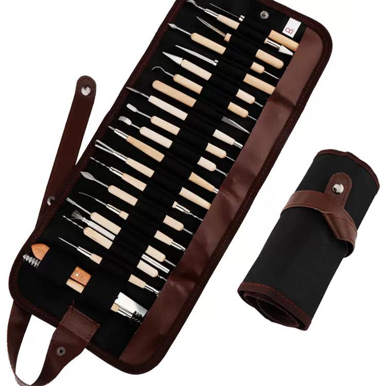 Zestaw narzędzi do rzeźbienia w glinie—Glinka olejowa, plastikowe nożyki do figurek DIY z gliny polimerowej i rzeźbienia w ceramice