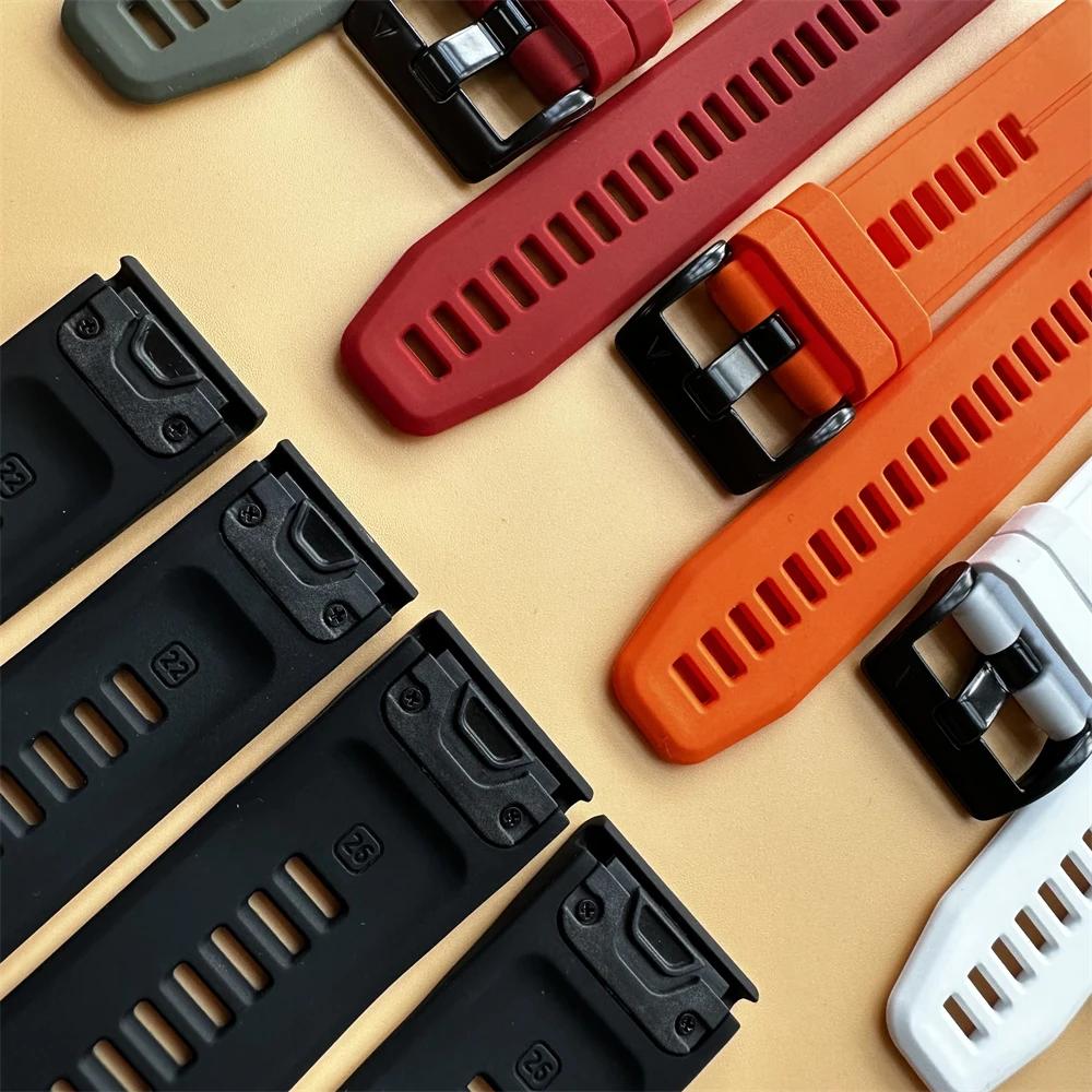 22mm 26mm Official Watch Band For Garmin Fenix E 8 7X 7 6X Silicone Strap Forerunner 970 965 S60 S70 Bracelet Sport Accessories