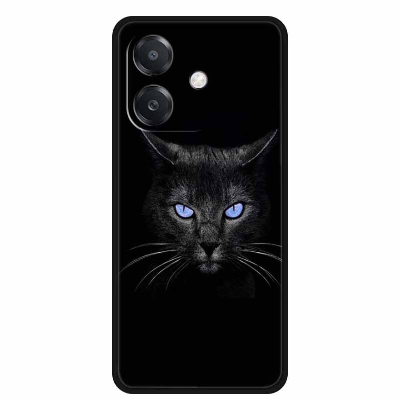 For OPPO A20 Case A 20 Phone Cover Lion Wolf Black Silicone Soft Back Cover Case For OPPO A40 A40m A60 5G Case A 40 A 60 Coque
