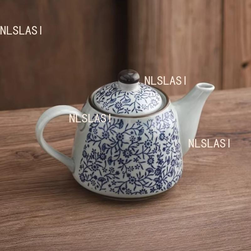 800ml Chinese Ceramic Teapot Blue and White Porcelain Teapot Office and Household Large Capacity Teapot Kungfu Tea Set Teaware