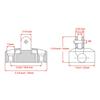 SHENGHUI Pair Boat Bimini Top Deck Swivel Hinges Side Mount Stainless Steel 316 Marine