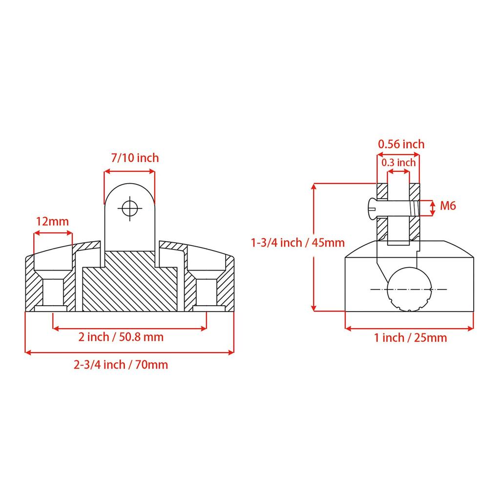 SHENGHUI Pair Boat Bimini Top Deck Swivel Hinges Side Mount Stainless Steel 316 Marine