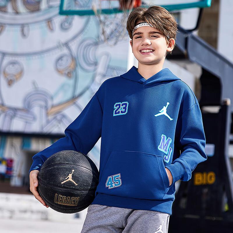Jordan AJ Boys Hooded Graphic Sweatshirt 140/68 французские синий