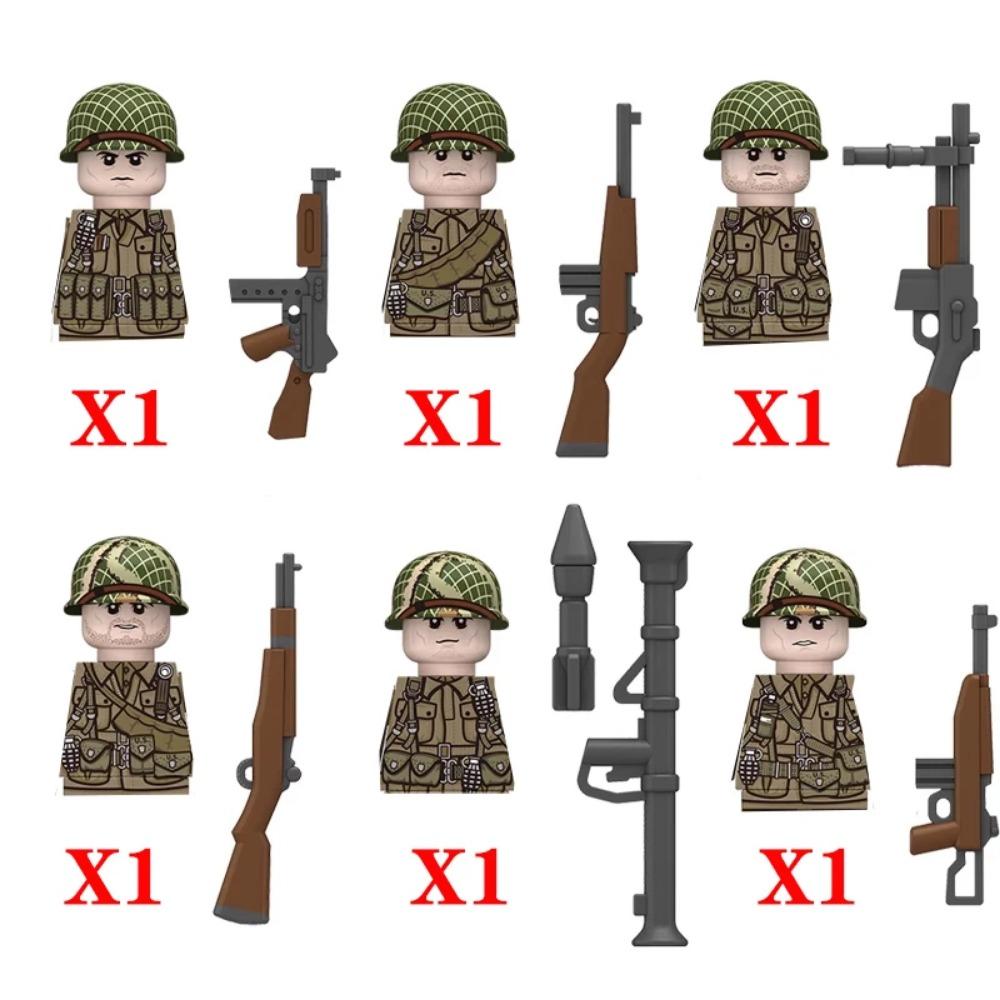 

Детали солдат 101-й воздушно-десантной дивизии США, конструктор, офицер, армейский воин, пехота, военные аксессуары, оружие, кирпичики, игрушки GR03
