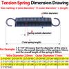 Creamily 1PCS Open Hook Tension Spring Pullback Spring Coil Extension Spring Draught Spring Length 60-340mm