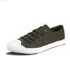 Holfredterse Men Casual Flat Canvas Shoes Lace Up Breathable Comfortable Shoes Spring Autumn Lightweight 9322 Black/Grey/Green