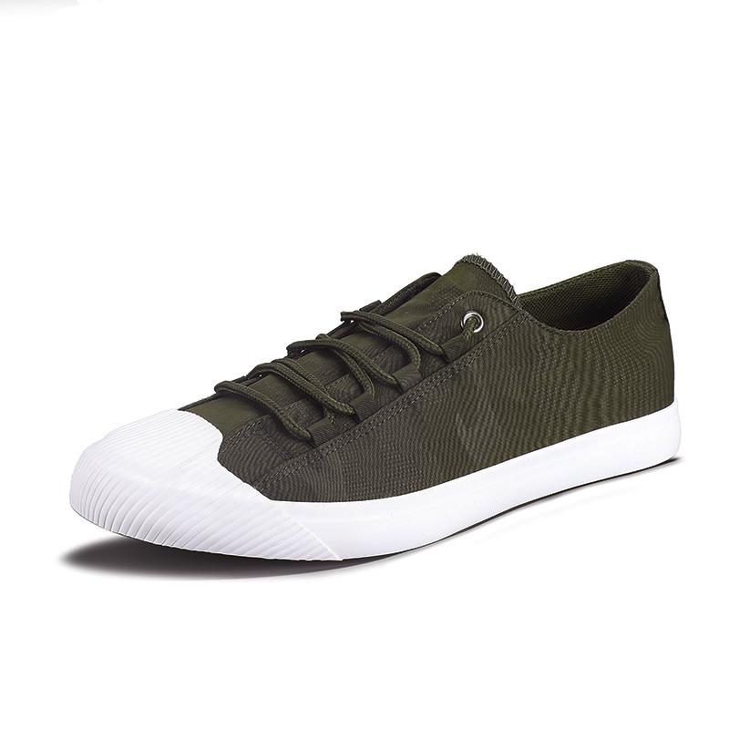 Holfredterse Men Casual Flat Canvas Shoes Lace Up Breathable Comfortable Shoes Spring Autumn Lightweight 9322 Black/Grey/Green