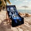 Ghostly Friends Castle Personalized Text Beach Towel Super Soft Microfiber Quickdry Fabric Perfect for Traveling Yoga Camping and Swimming