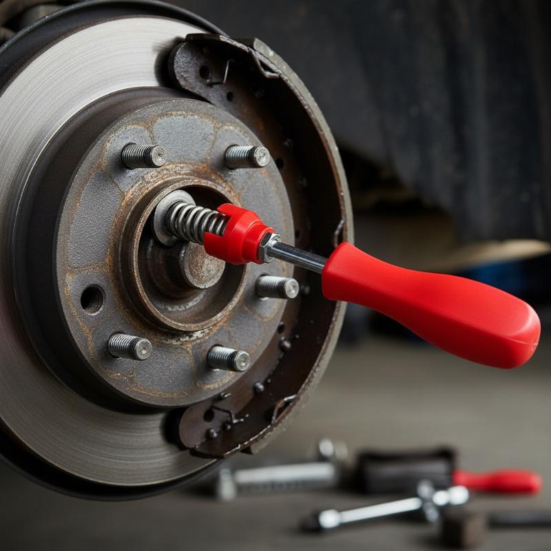 1 Stück Federn Rückhaltentfernung Reparaturkit Handgehaltene Trommelbremse Federkompressor Installierer Entferner Auto Trommelbremse Reparaturwerkzeug