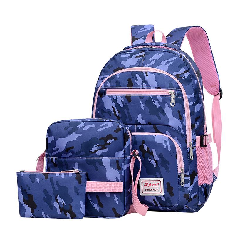 Set de 3 pièces sacs d'école pour filles élèves du collège et du lycée sac à dos grande capacité sac à dos étanche ins pour ordinateur portable 31 13.5 44cm