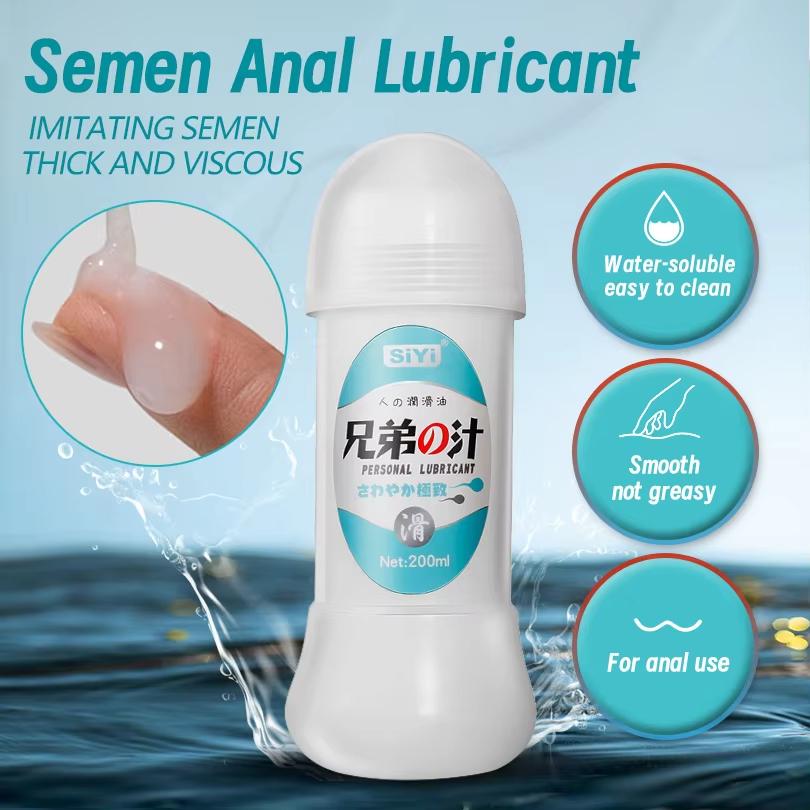 Erkekler/Kadınlar İçin Su Bazlı Kayganlaştırıcı Jel Semen Alternatifi, Gerçekçi Doku, Anal/Vajinal Oyuncaklarla Uyumlu ve Uzun Süre Kalıcı