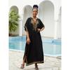 Women's Fashion Summer Spring Flower Pattern Print 1/2 Sleeves V-Neck Loose Waistline Casual Dresses