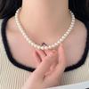 French Elegant Retro Pearl Necklace, Light Luxury, High-end Temperament, Collarbone Chain, Multiple Sizes for Women