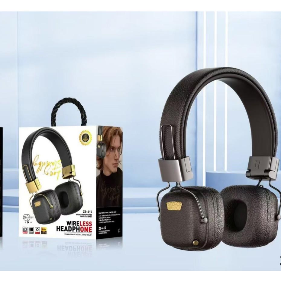 Retro Foldable Noise-Canceling Bluetooth Over-Ear Headphones: Long Battery Life & High Sound Quality, Multi-Functional Wireless Design.