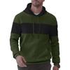 Men's Casual Sweatshirts Long Sleeve Drawstring Color Block Pullover Graphic Hoodies With Pockets