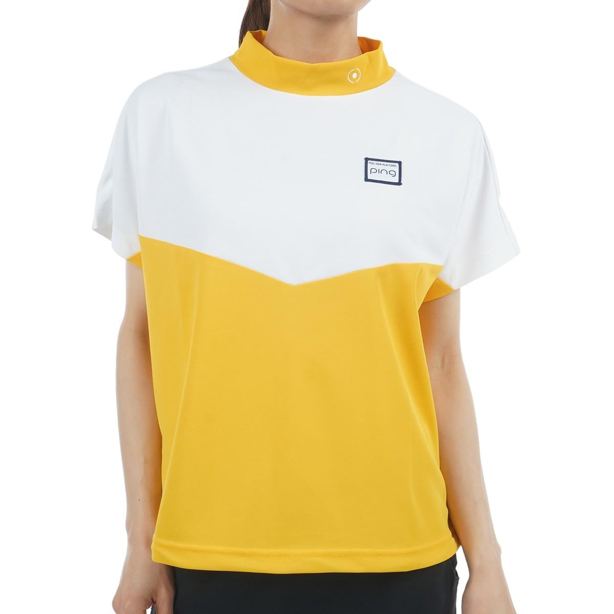

Женская футболка с коротким рукавом и высоким воротом от Ping Apparel (Влагоотводящий, Быстросохнущий, Защита от УФ-лучей) / Гольф-майка / 622-5167302 060_Желтый, Размер S