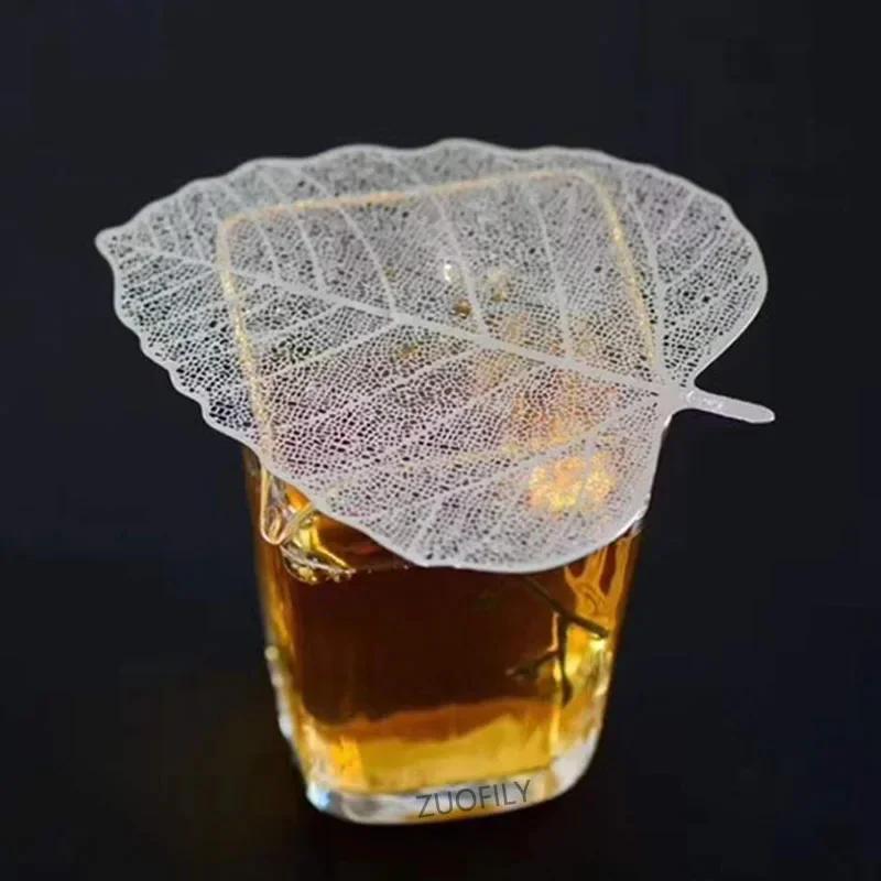 Stainless Steel Bodhi Leaf Tea Filter with Net Kong Tea Set Teapot TeaCup Strainers Leaf Tea Strainer Drinkware Teaware Gadgets