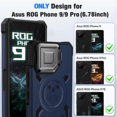 Asus ROG Phone 9 Pro Telefoonhoesje Lensbescherming Beugel ROG Phone 8 9FE Armor Valbestendige Beschermhoes
