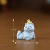 Adorable Resin Cat Figurines For Diy Miniature Landscapes In Pink And Yellow