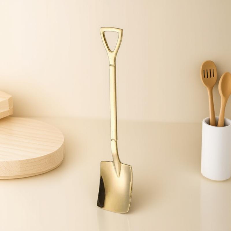 1PC 304 Stainless Steel Vintage Coffee Scoop Ice Cream Scoop Creative Tea Scoop Fruit Fork Fashion Cutlery Set