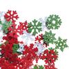 50PCS Snowflake Decorations Wood Slices Ornaments Christmas Cutouts Buttons Tags for Xmas Tree Hanging Painting DIY Crafts