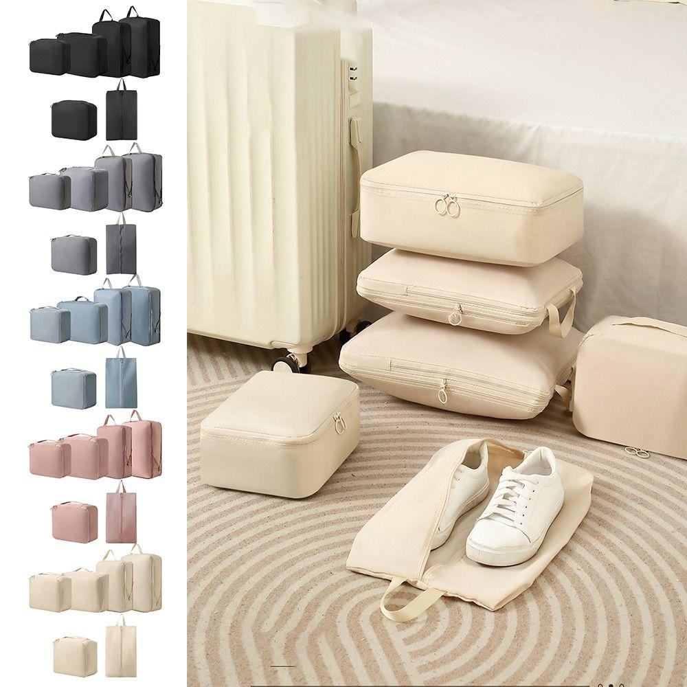 

6PCS Small Volume Travel Storage Bag Multipurpose Clothing Sorting Pouch Travel Bussness Trip синій