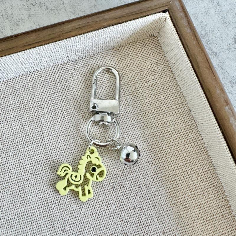 

Cute Colorful Hollow Out Pony Pendant Alloy Keychain Minimalist Creative Animal Horses Backpack Decoration Pendant Accessories as the picture