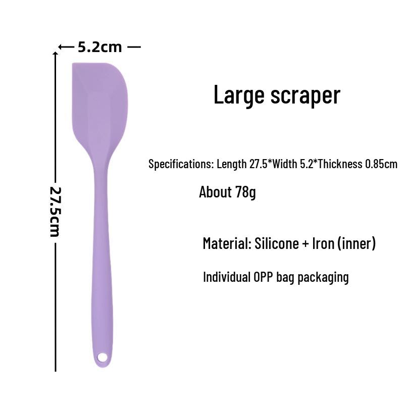 Silicone Spatula Set: Heat-Resistant, One-Piece Scrapers for Mixing & Baking (Small & Large Sizes)