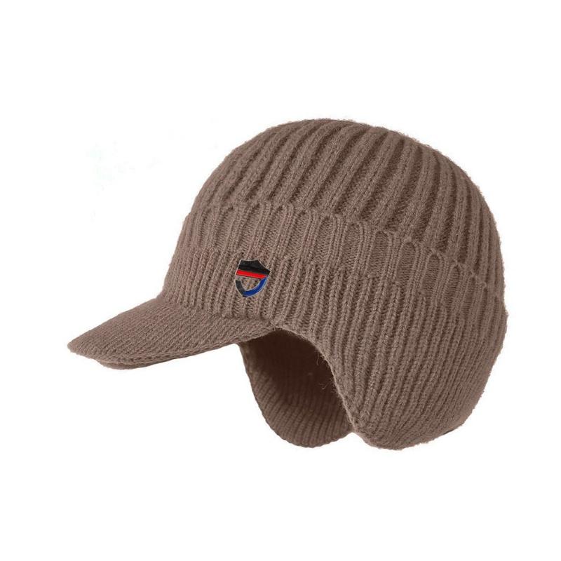 Unisex Winter Ear Protecting Beanie Hat with Fleece,Plush Comfortable Windproof Warm Pullover Cap for Outdoor Camping,Dailywork