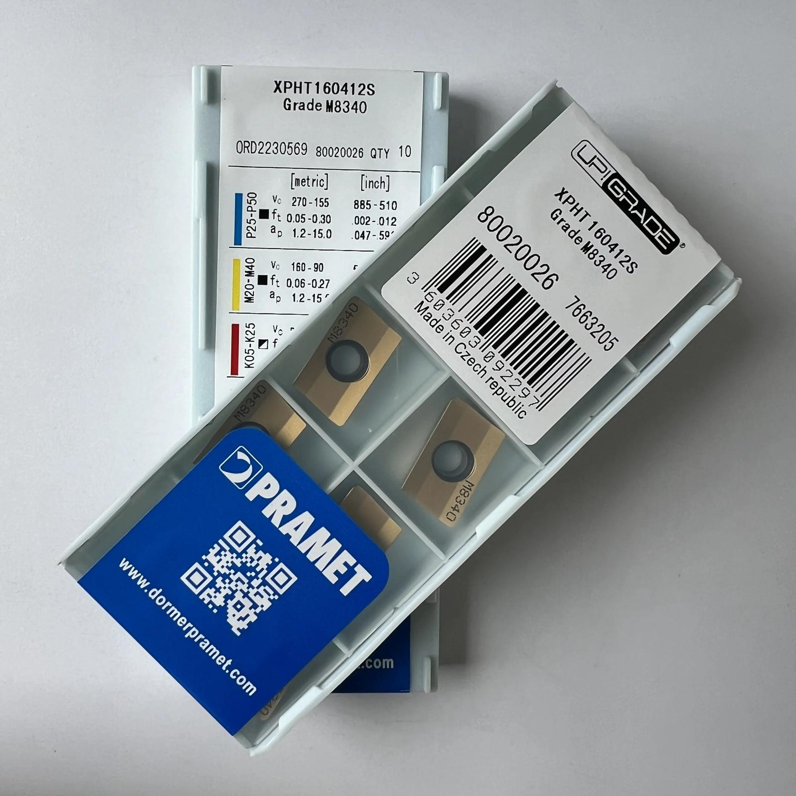 

Original / XPHT160412S M8340 / Industrial indexable Carbide Inserts 10 Pcs