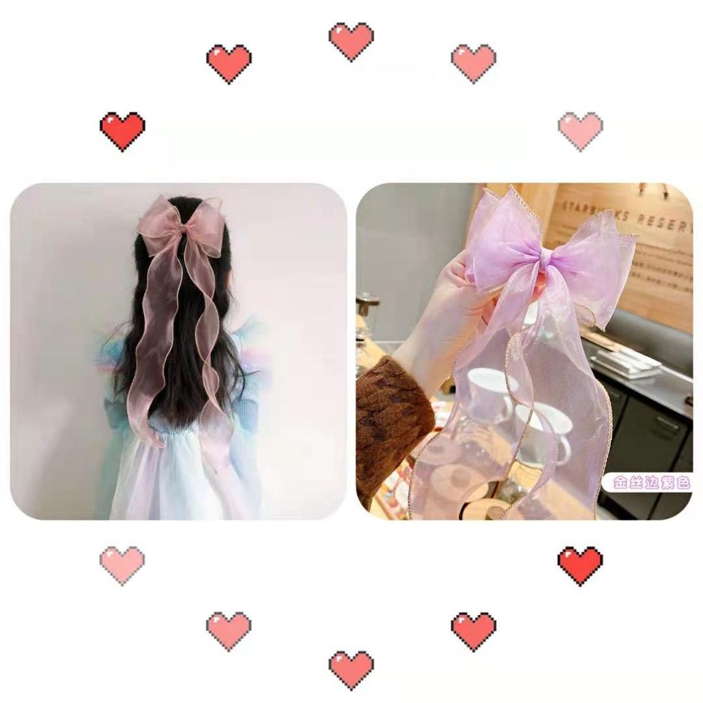 Lengthened Braided Hair with Bow Headwear, Women's Treasure, Children's Hair Clip, Headwear Edge Clip